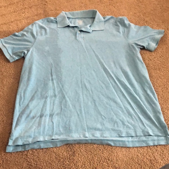 Short sleeve baby blue polo quarter button merona xl - Picture 1 of 2